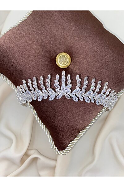 sitrini Valia Bridal Crown Zircon Stone Wedding Hair Accessory