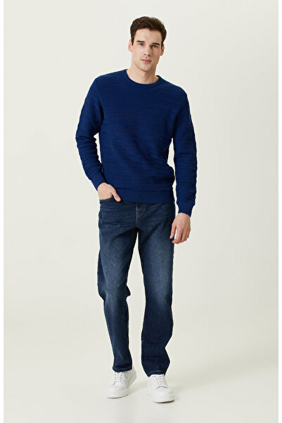 Network 5 Cepli Düz Paça Lacivert Denim Pantolon