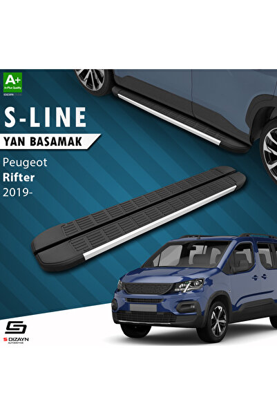 S Dizayn Peugeot Rifter S-Line Aluminyum Yan Basamak 203 Cm 2019 Üzeri A+ Kal...