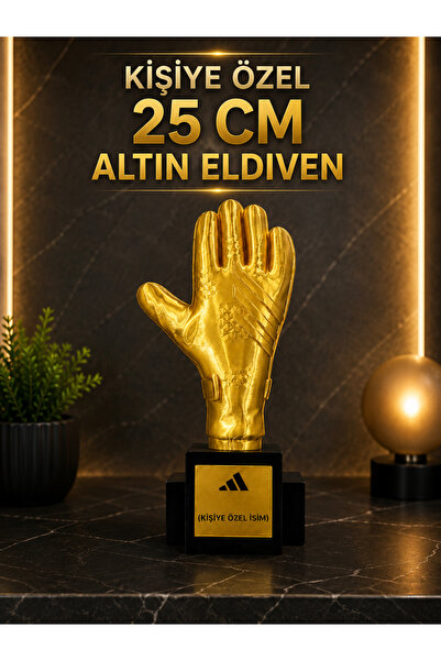 CEREN YÜCEL Kişiye Özel İsim Yazılı 25 CM Fifa Altın Eldiven Kaleci Ödülü - Ç...