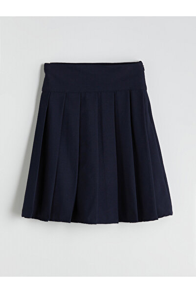LC Waikiki Two Mt Shop Quality Lcw Kids Navy Blue Pleated Girls' Skirt