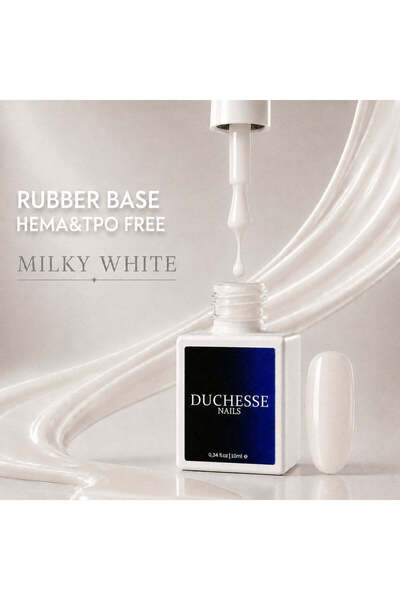 Duchesse Nails Гумена база БЕЗ HEMA и TPO, Млечнобял цвят, 10 мл