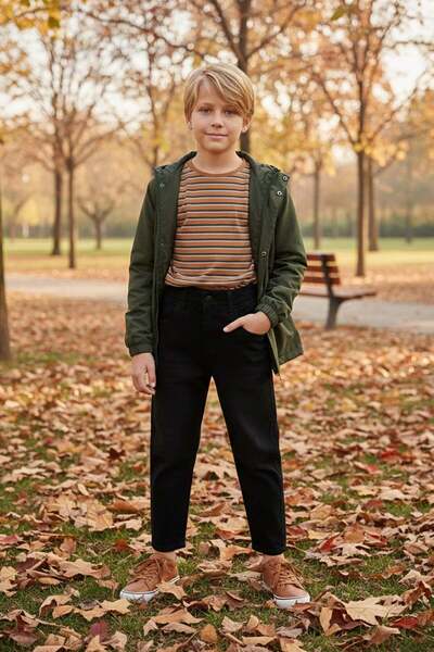 Fulla Moda Elastic Waist Baggy Boys' Trousers