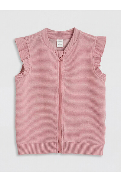 LC Waikiki Nevavm Girl's Ruffled Knitwear Vest with a Difference
