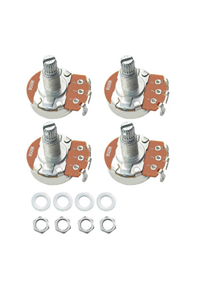 Choice1 B500K 4PCS PHRILAM4Pcs Full-Size 18mm Electric Guitar Bass Potentiome...