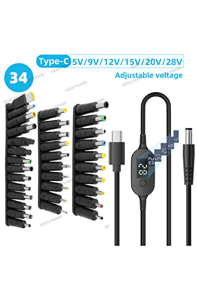 Choice1 34 65W 90W 1​40W Type C USB-C PD to DC 5.5X2.5mm Power Supply Cable C...