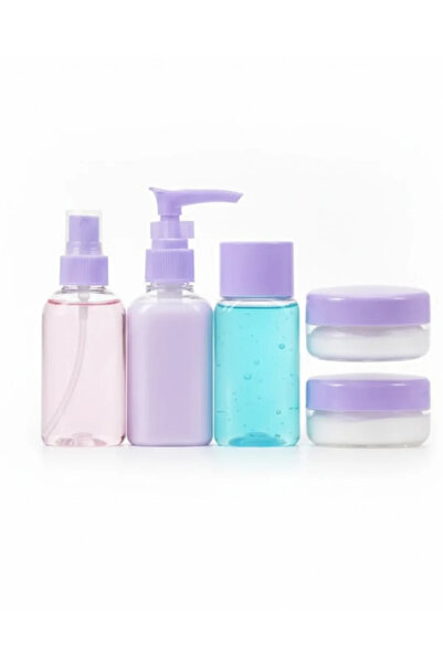 ZERO LAND Muratech Set of 5 Transparent Cosmetic Bottles for Travel (213854) ...