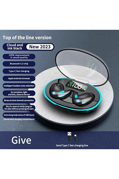 Choice سماعات أذن لاسلكية للنوم من Base-Black TWS Bluetooth 5.3 سماعات أذن مخ...