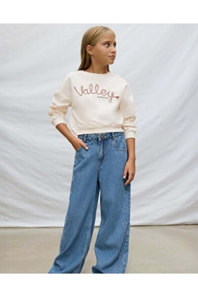 MAYORAL Girl's Star Detailed Denim Trousers 8-18 Years Blue