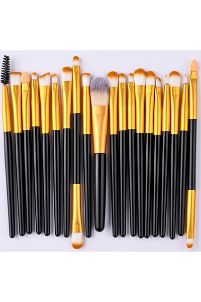 Choice6 مجموعة فرش مكياج BLACK2 مكونة من 20 قطعة، فرش ناعمة ورقيقة لظلال العي...