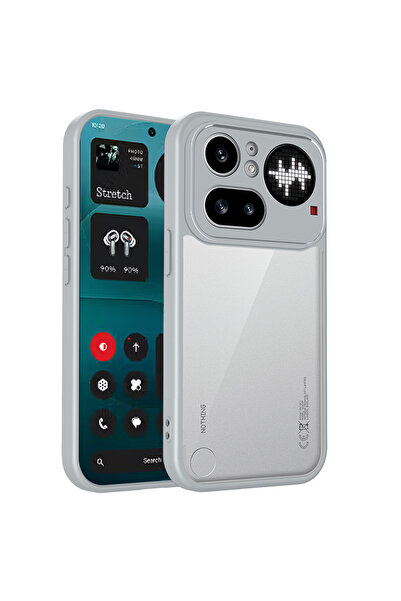 Choice3 جراب Nothing Phone (4a) Pro PC + TPU رمادي اللون لهاتف Nothing Phone ...
