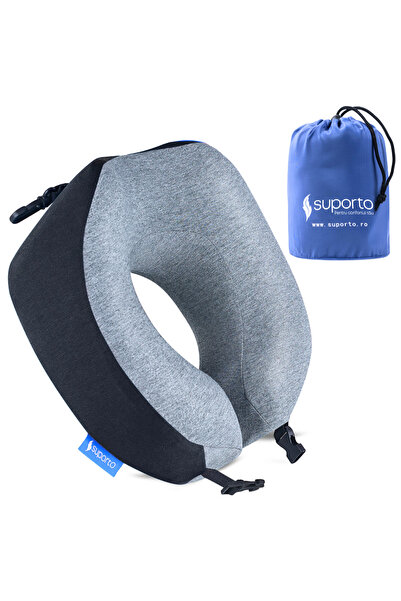 Suporto Pernă de călătorie din spumă cu memorie Travel Companion, accesoriu d...