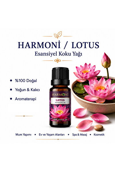 HARMONİ Lotus Esansiyel Uçucu Koku Yağı Buhurdanlık Yağı Difüzör Esansı Hobi ...