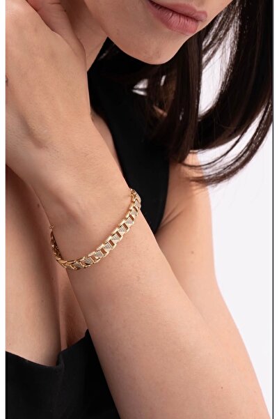 XUPING JEWELRY Stil Incisi/Xupıng Jewelry 14 Ayar Altın Kaplama Kare Taşlı Mo...