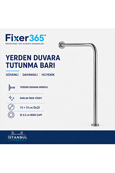 Fixer365 Yaşlı Hasta Engelli Paslanmaz Tutunma Barı
