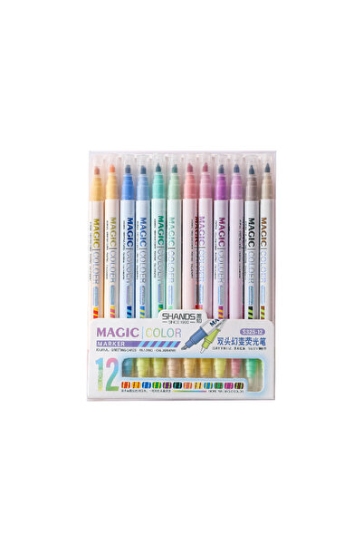 Choice 12pcs 12pcs Double-ended Magic Color Changing Highlighter Pen Set, Stu...