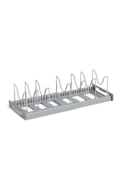 Choice GRAY Expandable Kitchen Cabinet Pot Organizer Rack, Adjustable Divider...