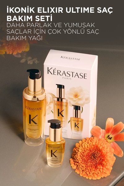 Kerastase Elixir Ultime Tüm Saç Tipleri Için Ikonik Saç Bakım Yağı Duo Set 105 ml