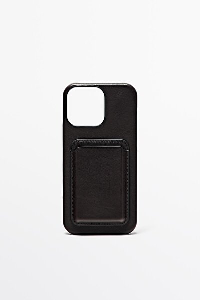 Massimo Dutti Napa deri iPhone Pro Max kılıfı