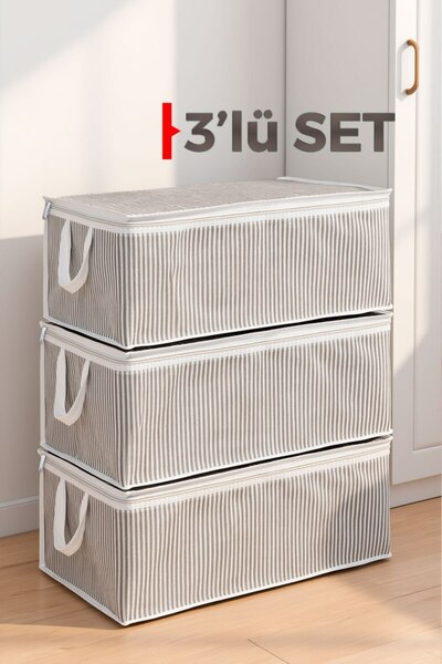 Helen's Home Baza Hurcu Gray 64X45X22 Striped