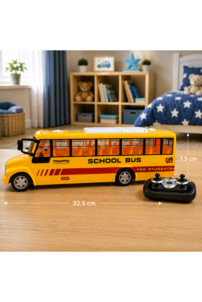 Salamandra Autobuz scolar model american cu telecomanda
