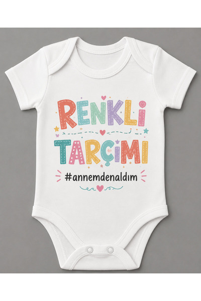 EYDUBABY The Colorful Style I Got from My Mom Is the Printed Baby Bodysuit wi...