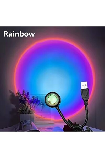 Choice مشروع إضاءة ليلية نيون قوس قزح LED بمنفذ USB لإضاءة غروب الشمس وأجواء ...