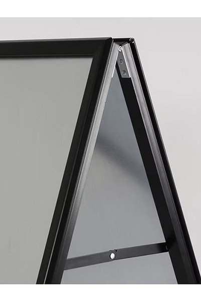 reklam etkisi A Pano Siyah Alüminyum Kaldırım Panosu B1 (70x100 cm) - İç Mekan Çift Taraflı 25mm Snap Frame