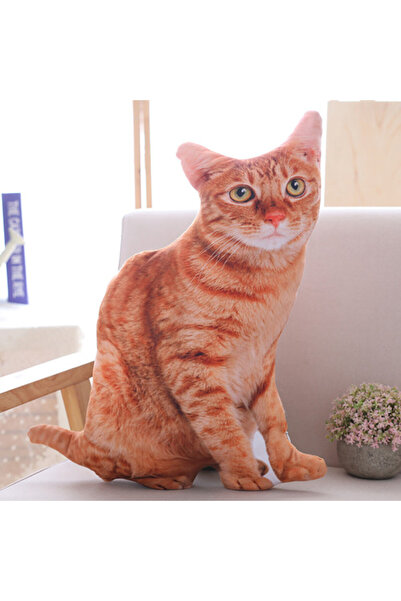 Choice Orange 1pc 40cm Simulation Plush Cat Pillows Soft Stuffed Animals Cush...