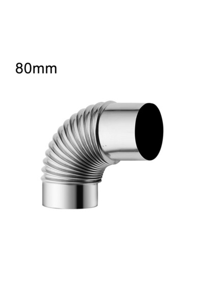 choice2 80mm 60/70/80mm Stainless Steel 90 Degree Elbow Chimney Liner Bend 90...