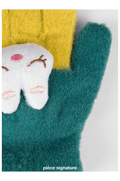 PIECE SIGNATURE Soft Children's Gloves with Cute Rabbit Accessories (1-3 Year...