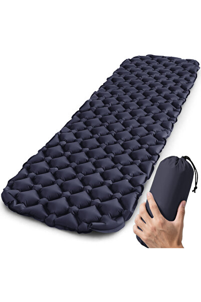 Choice3 01Navy blue Outdoor Sleeping Pad Camping Inflatable Mattress Ultralig...
