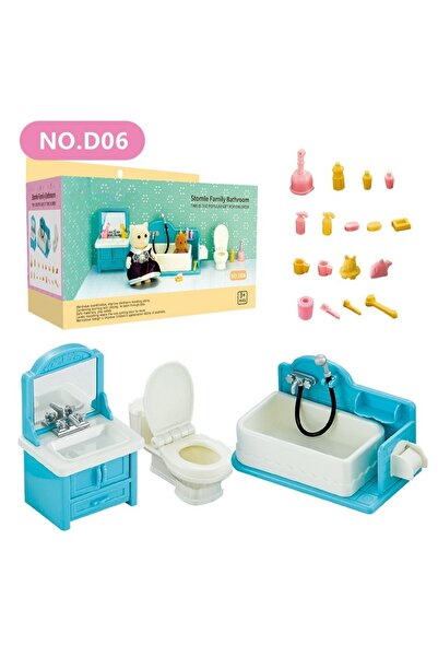 Choice bathroom Dollhouse Furniture Set Doll House Bathroom/Kitchen/Fridge/Wa...
