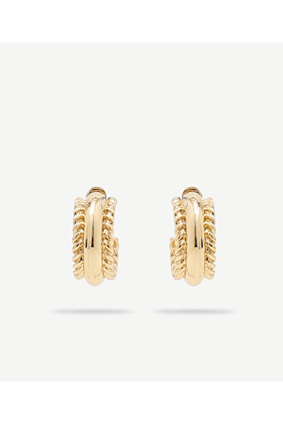 Yargıcı Textured Gold Earrings
