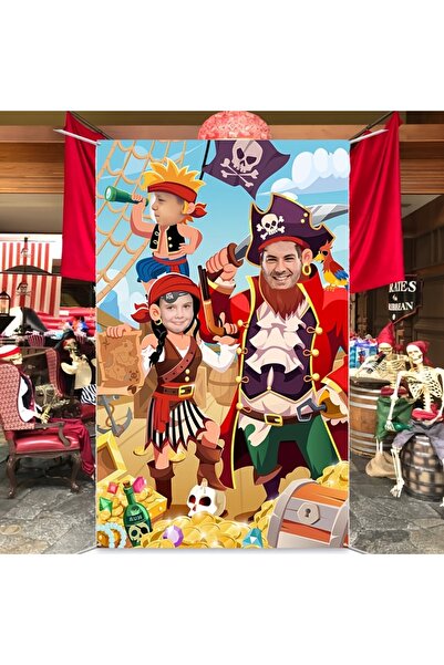 Choice1 100X150cm MULTI Interactive pirate-themed party photo prop background...
