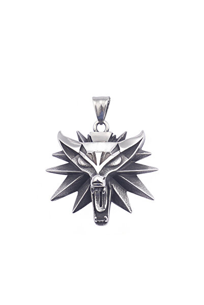 Choice Pendant Only Stainless Steel Medieval Triple Wolf Head Pendant Necklac...