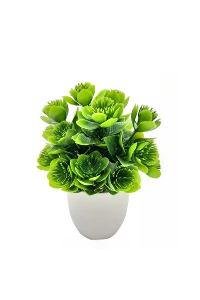 Choice 1pc Plush flower 1PC Artificial Plant with Plastic Pot for Home Office...