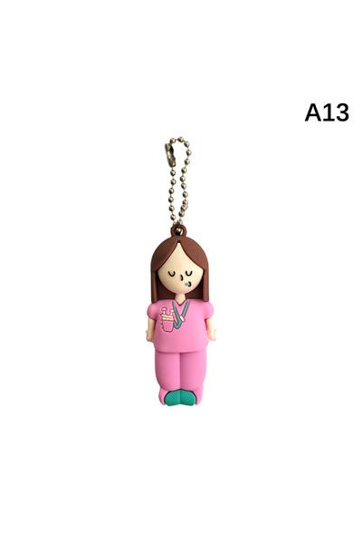 Choice A13 1PCS PVC Ampoule Bottle Opener Keychain Syringe-Shaped Cutter Nurs...