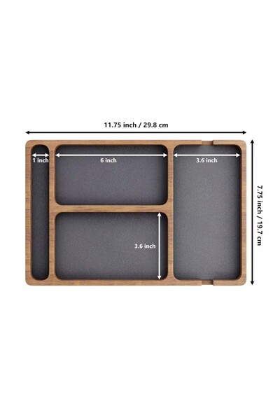 Choice A ooden Office Desktop Storage Box Solid Wood Partition Storage Box Mo...