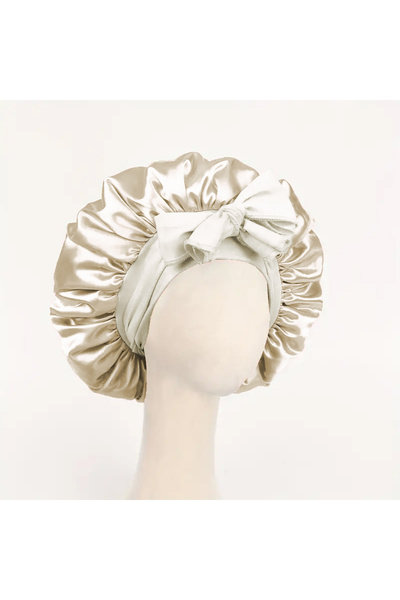 Choice5 Beige Satin Bonnet Silk Bonnet Adjustable Bonne For Sleeping Hair Bon...