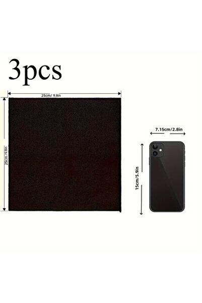 Choice 3pcs Black Premium Quality 3/5/10/20-Pack Cleaning Cloths - Soft Micro...