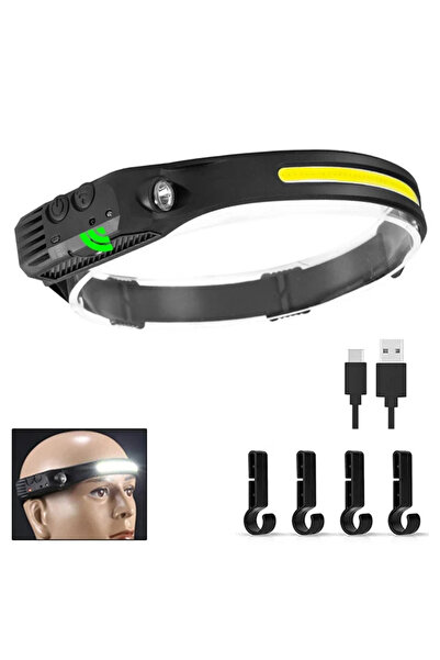 Choice 1PC With Hook USB Rechargeable LED Sensor Headlamp COB Headlight Head ...
