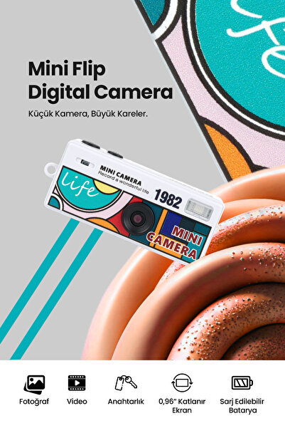 Pikas Joyplus Camera Mini Dijital Kamera Retro Tasarım Taşınabilir Video ve F...