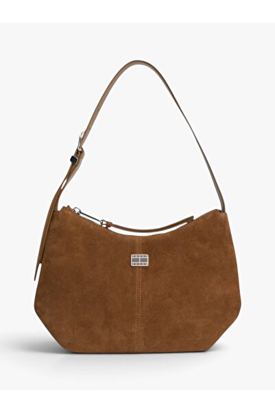 Tommy Hilfiger TJW SLOUCHY SUEDE SHOULDER BAG Kadın Kahverengi Çanta - AW0AW1...