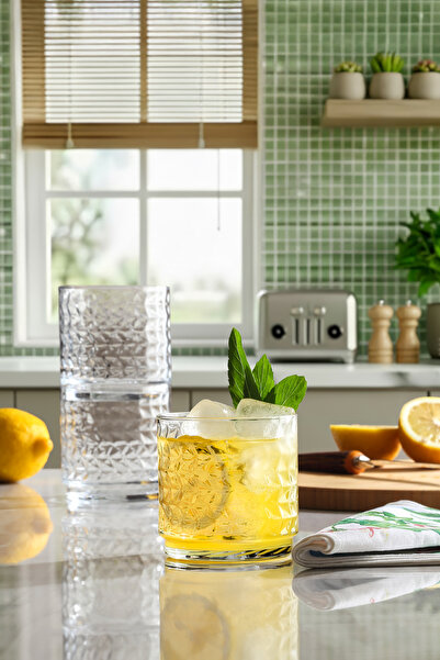 LAV Tessa Cam Viski Bardağı 6'lı 380 ml (Meşrubat/Su Bardağı)