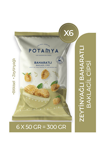 POTAMYA Zeytinyağlı Baharatlı Baklagil Cipsi x6