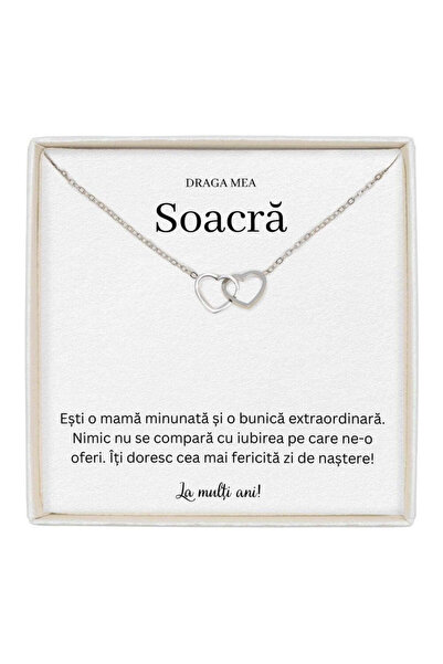 The Jewel Heart Bijuterii Soulmate Spark Argintiu pentru o Soacra de Ziua ei ...