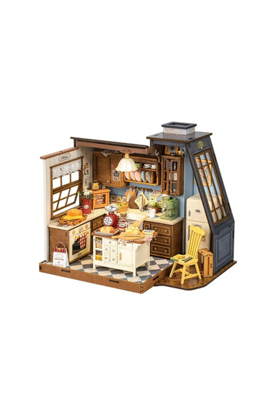 Rolife Puzzle 3D, Casă Mini DIY Bucătărie Minunată, Rolife, Lemn, 359 piese