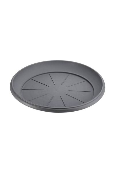 BAMI NETWORK Farfurie ghiveci flori plastic antracit 37x4.5cm