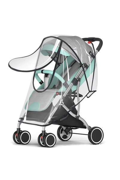 Choice C174-Zipper EVA Universal Waterproof Pram Rain Cover Baby Stroller Acc...